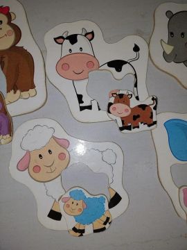 Quebra cabeça de madeira infantil 