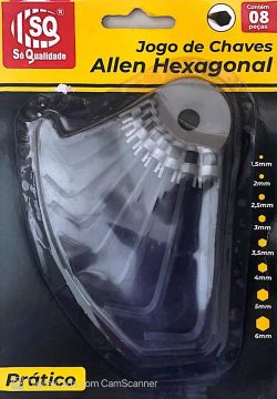 Jogo de Chaves Allen Hexagonal 08 Peças 