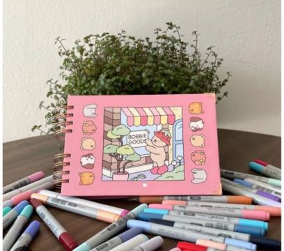 Caderno Kawaii para Desenho - Bobbie Goods