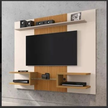 Painel Suspenso Para Tv Até 55 Polegadas Atlas Off White/Cin
