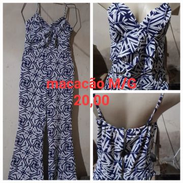 Macacão M/G estampado