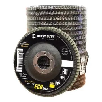 Disco Flap 10 Uni 115.22,2 Grão 40 4/ 1/2 Heavy Duty