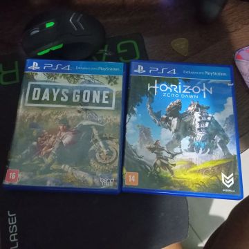 Jogos PS4 - Days Gone e Horizon Zero Dawn