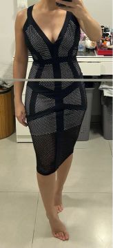 Vestido Preto e Branco 