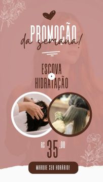 Escova e prancha + hidratação 