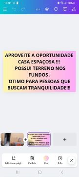 Casa espaçosa com terreno nos fundos - Tranquilidade garantida!