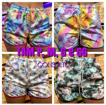 Kit Atacado 10 Unid Shorts Shortinhos de Banho Praia Piscina Femininos