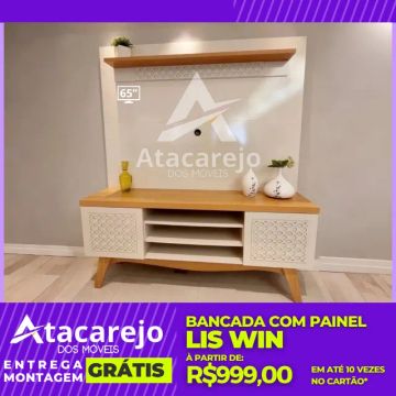 Rack Bancada Com Painel Entrega e Montagem Grátis