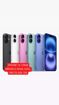 iPhone 16 128GB - Novo - 4 cores