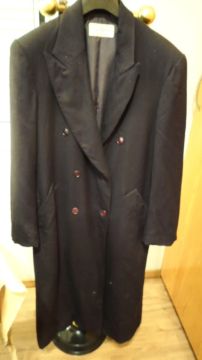 SOBRETUDO LONGO FEMININO PRETO LUIGI BERTOLLI - LÃ PARA INVERNO (usado) 