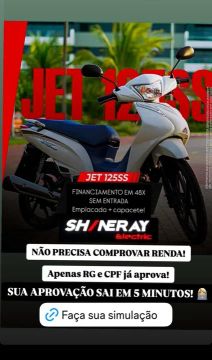 Jet 125 SS 2025 - Financie 100% Sem Entrada - 1 Emplcamento + 1 Capacete de Brinde 