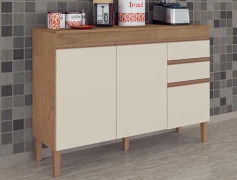 Balcão com 3 Portas e 2 Gavetas