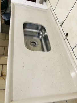 Tampo de cozinha - pia em inox 