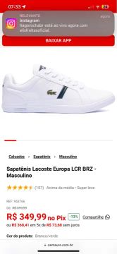 Sapatenis Lacoste 