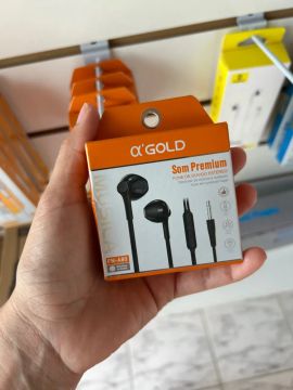 Fone de Ouvido A'Gold Som Premium - Novo
