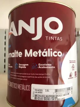 TINTA  ESMALTE METALICO ANJO 900 ml.