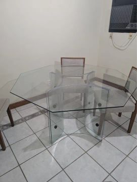 Mesa de Jantar de Vidro - 6 Lugares
