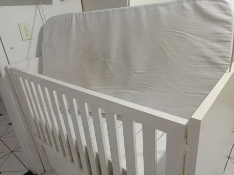 Berço MDF + Colchão Ortobom - Com Gavetas e Regulagens