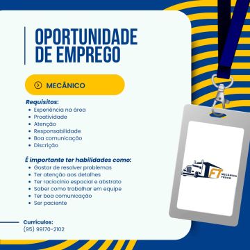 CONTRATA-SE MECÂNICO
