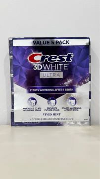 Kit C/5 Creme Dental Crest 3d White Ultra Vivid Mint 147g