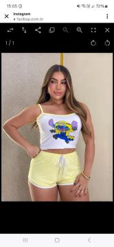 Conjunto de Shorts e Blusa - Stitch