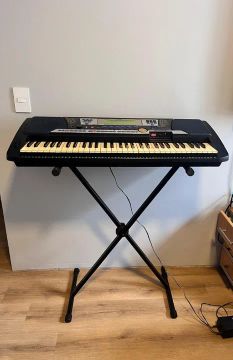 Teclado Yamaha PSR-540 + Suporte + Manuais - Completo e Funcionando!