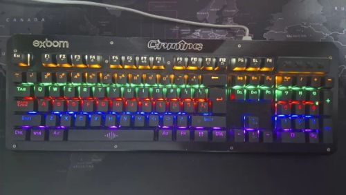 Teclado Mecânico Gamer Profissional Led Teclas Programáveis Exbom BK-GX1