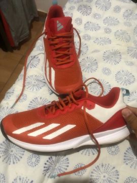 Tênis adidas modelo 2025 Courtflash Vermelho