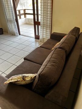 Sofá retratil marrom