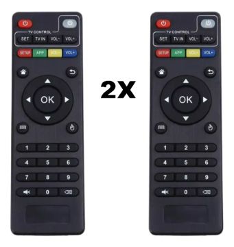 Dois Controles Universal Remoto Aparelho Tv Box Smart