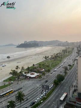 Apartamento Sala Living, Vista Mar, Itararé - São Vicente - SP