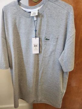 Camiseta Lacoste Cinza - Tamanho G