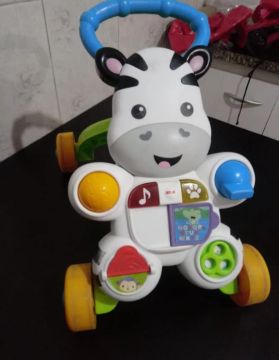 FISHER-PRICE, Andador e Apoiador para bebês, Formato Zebra
