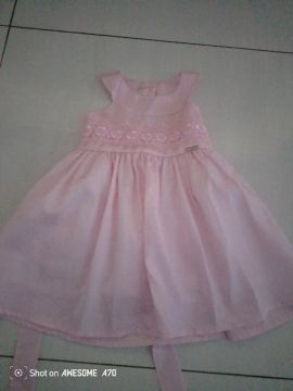 Vestido Infantil Rosa Claro