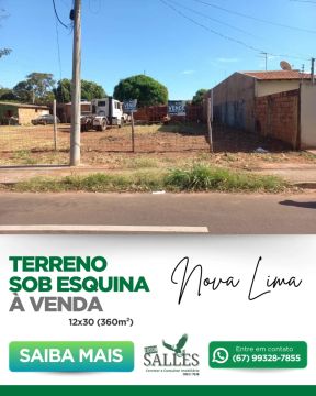 Terreno para venda com 360 metros quadrados em Nova Lima - Campo Grande - MS