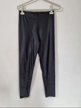 Calca Legging Preta Acetinada - Tam P 