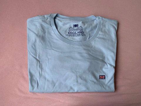 Camiseta Azul claro England, GG. Nova!