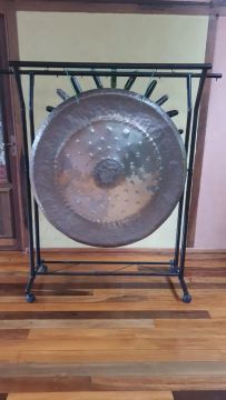 OPORTUNIDADE - Gongo 41" (104,5cm) Aço Inox - Som Espetacular