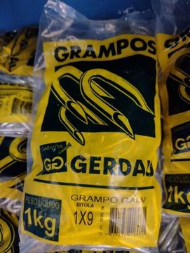 Grampo para cerca galvanizado 9x1" - Gerdau ou Belgo ou marca do estoque