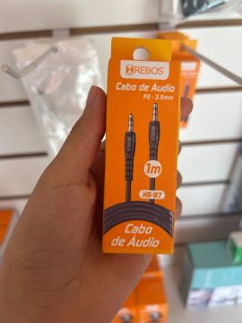 Cabo de Áudio P2 - 3.5mm 1m Rebos 
