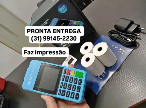 Maquininha de cartão Point Pro 2, com reposição de bobina 