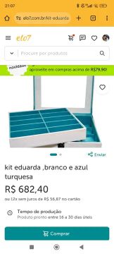 Porta jóias luxo