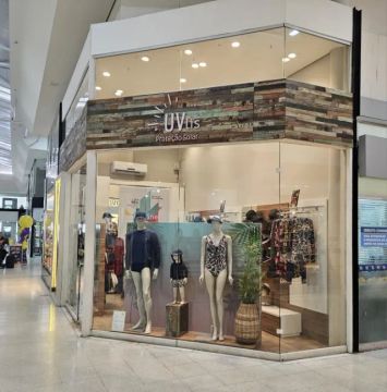 Transfere-se loja no Praia Shopping (roupas com proteção solar, Uvline)