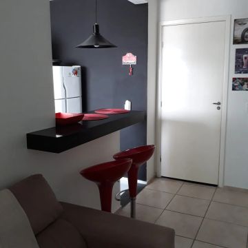 Apto todo mobiliado no Barreto c/ 2 quartos, 1br, 1vg