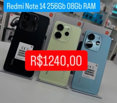 ***Redmi Note 14 4G 256Gb 08Gb RAM Novo Entregamos Garantia ***