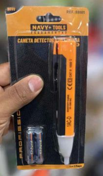 Caneta Detectora De Tensão Com Alerta Sonoro Acompanha Duas Pilhas