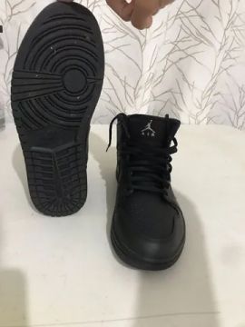 Jordan Jordan Air 1 Mid All Black-Preto Original- Estados 