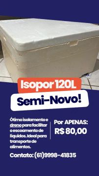 Caixa de isopor 120 litros