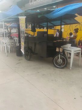 Carrinho para lanches refeições churrasquinho multiuso