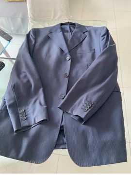 Terno Masculino Azul risca de giz